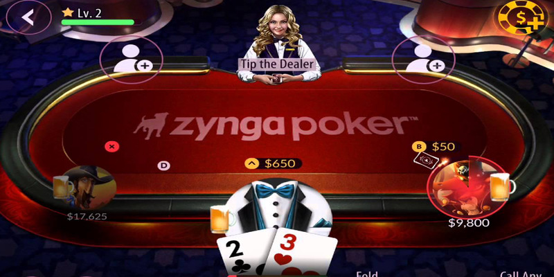 Zynga Poker đa dạng bàn chơi để bạn tùy ý đặt cược